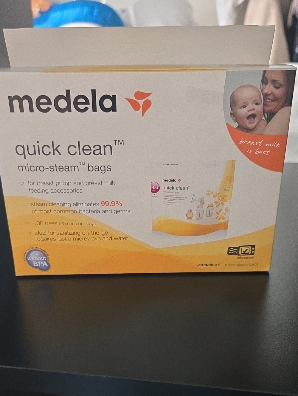 Medela Quick Clean Micro-Steam Bags - Yellow